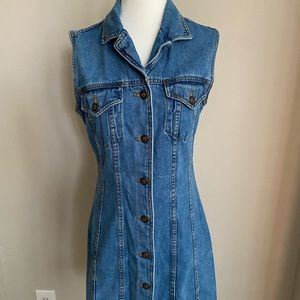 Vintage Express denim sleeveless dress